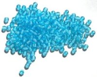 200 4mm Transparent Aqua Round Glass Beads